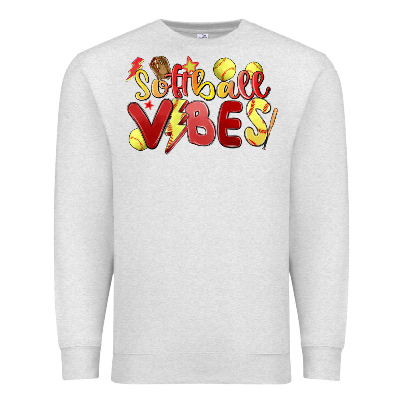 Softball Vibes Premium Sweatshirt by MaliasSmallBusiness | Teevron