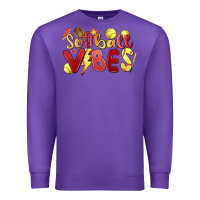 Purple softball vibes Premium Sweatshirt - MaliasSmallBusiness