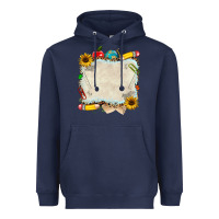 Navy school your text here Heavyweight Hoodie - NancyCooperArtShop