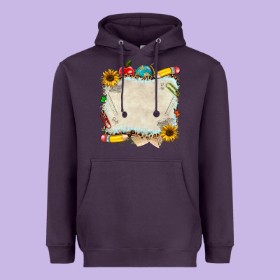School Your Text Here Heavyweight Hoodie Designed By Nancycooperartshop
