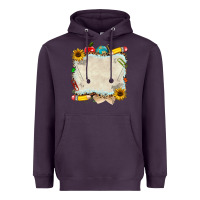 Plum school your text here Heavyweight Hoodie - NancyCooperArtShop