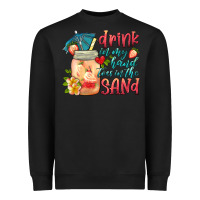 Black drink in my hand toes in the sand Heavyweight Sweatshirt - HRA Design Shop