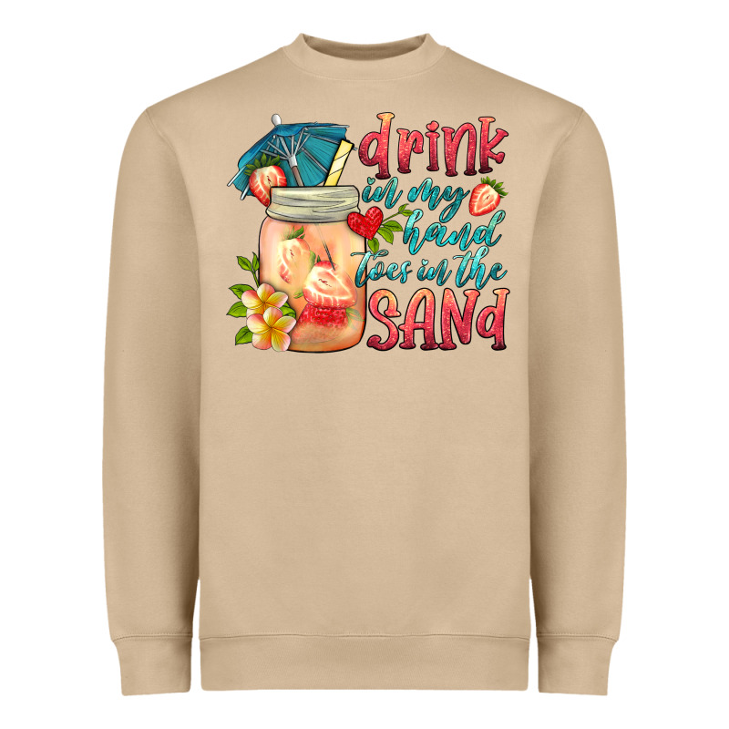 Drink In My Hand Toes In The Sand Heavyweight Sweatshirt by HRA Design Shop | Teevron