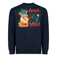Navy drink in my hand toes in the sand Heavyweight Sweatshirt - HRA Design Shop