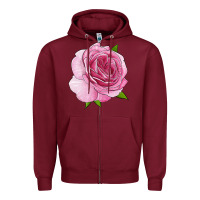 Burgundy all dressed up rose Zipper Hoodie - LillyAllenDesigns