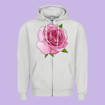 All Dressed Up Rose Zipper Hoodie Designed By Lillyallendesigns