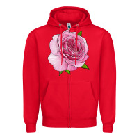 Red all dressed up rose Zipper Hoodie - LillyAllenDesigns