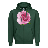 Sports Green all dressed up rose Zipper Hoodie - LillyAllenDesigns