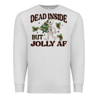 Dove Grey dead inside but jolly af Premium Sweatshirt - MaliasSmallBusiness
