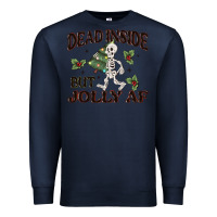 Navy dead inside but jolly af Premium Sweatshirt - MaliasSmallBusiness