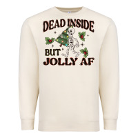 Sandshell dead inside but jolly af Premium Sweatshirt - MaliasSmallBusiness