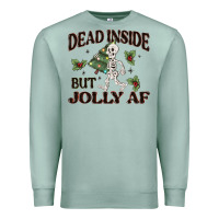Seafoam dead inside but jolly af Premium Sweatshirt - MaliasSmallBusiness