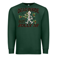 Sports Green dead inside but jolly af Premium Sweatshirt - MaliasSmallBusiness