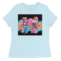 Baby Blue v.d love gnomes Ladies Tee - AdoDesignShop