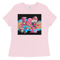 Bubblegum Pink v.d love gnomes Ladies Tee - AdoDesignShop