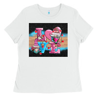 White v.d love gnomes Ladies Tee - AdoDesignShop