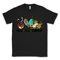 Black peace love  bullskull Classic Tee - AdoDesignShop