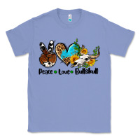 Colony Blue peace love  bullskull Classic Tee - AdoDesignShop