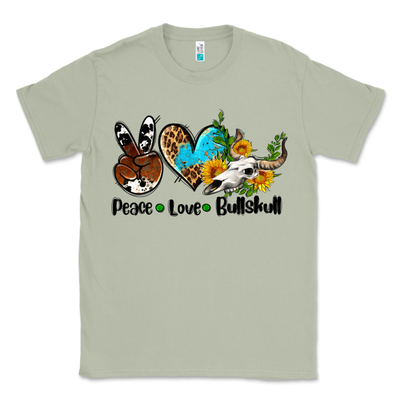 Peace Love  Bullskull Classic Tee by AdoDesignShop | Teevron