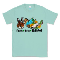 Seafoam peace love  bullskull Classic Tee - AdoDesignShop