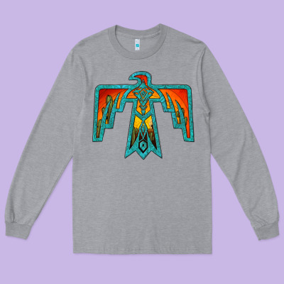 Thunderbird Long Sleeve Tee Designed By Jahusdesignshop