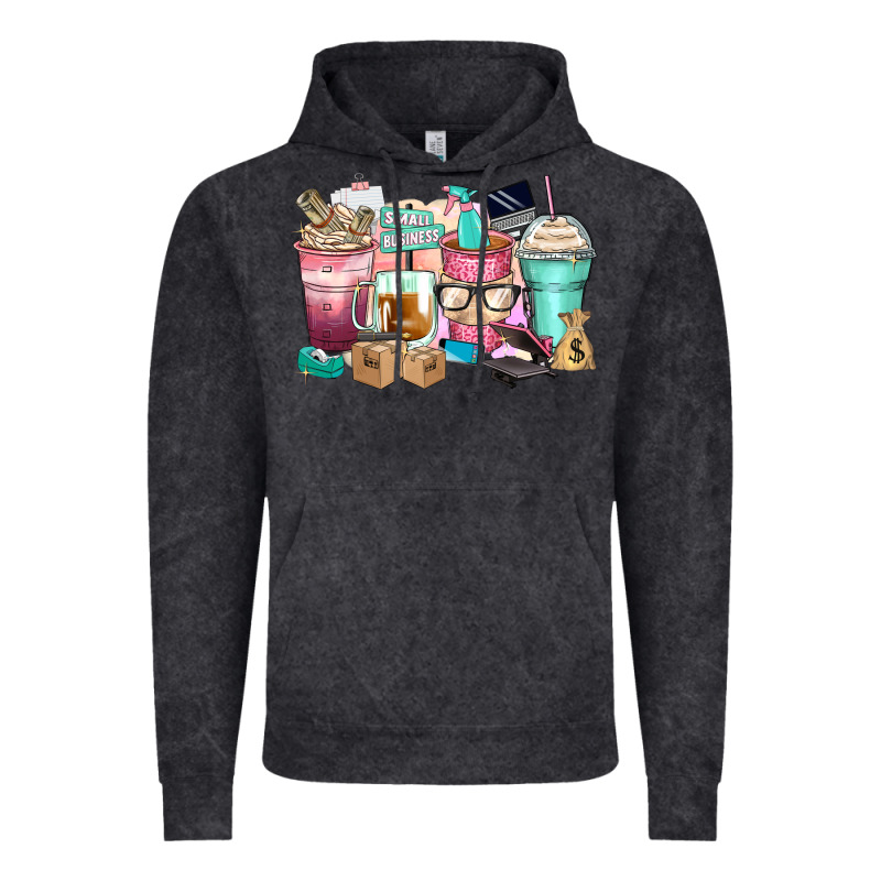 Small Business Coffee Cups Vintage Hoodie by Zillion Design Studio | Teevron