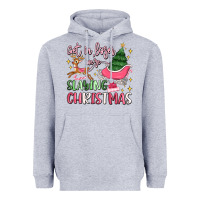 Heather Grey get in loser we're slaying christmas Heavyweight Hoodie - MaliasSmallBusiness