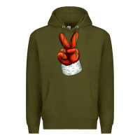 Army Green Christmas peace hand Premium Hoodie - Jasminsmagicworld
