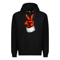 Black Christmas peace hand Premium Hoodie - Jasminsmagicworld