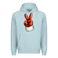 Blue Mist Christmas peace hand Premium Hoodie - Jasminsmagicworld
