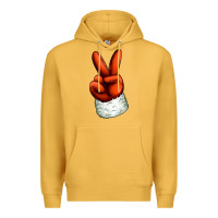 Mustard Christmas peace hand Premium Hoodie - Jasminsmagicworld