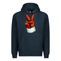 Navy Christmas peace hand Premium Hoodie - Jasminsmagicworld