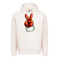 Pale Pink Christmas peace hand Premium Hoodie - Jasminsmagicworld