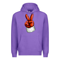 Purple Christmas peace hand Premium Hoodie - Jasminsmagicworld
