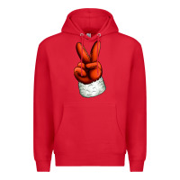 Red Christmas peace hand Premium Hoodie - Jasminsmagicworld