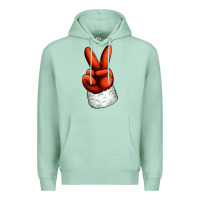 Seafoam Christmas peace hand Premium Hoodie - Jasminsmagicworld