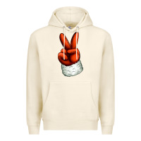 Tofu Christmas peace hand Premium Hoodie - Jasminsmagicworld