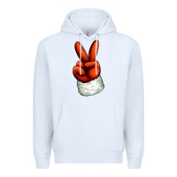 White Christmas peace hand Premium Hoodie - Jasminsmagicworld