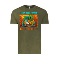 Vintage Olive country roads take me home Vintage Tee - HRA Design Shop