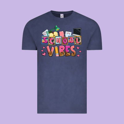 School Vibes Vintage Tee Designed By Adodesignshop