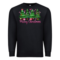 Black Merry Christmas Nurse trees Premium Sweatshirt - MaliasSmallBusiness