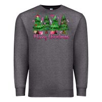 Charcoal Heather Merry Christmas Nurse trees Premium Sweatshirt - MaliasSmallBusiness