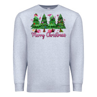 Heather Grey Merry Christmas Nurse trees Premium Sweatshirt - MaliasSmallBusiness