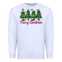 White Merry Christmas Nurse trees Premium Sweatshirt - MaliasSmallBusiness