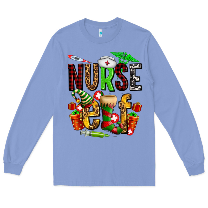Nurse Elf Long Sleeve Tee by AdoDesignShop | Teevron
