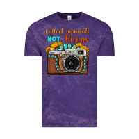 Cloud Purple collect moments not things sunflower gemstone vintage camera Vintage Tee - FaDigitalArtStudio
