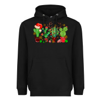 Black christmas cactus Heavyweight Hoodie - MaliasSmallBusiness