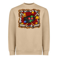 Mushroom hockey christmas with lights and stars Heavyweight Sweatshirt - FaDigitalArtStudio
