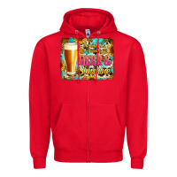 Red beer and sunshine Zipper Hoodie - Jasminsmagicworld