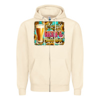 Sandshell beer and sunshine Zipper Hoodie - Jasminsmagicworld